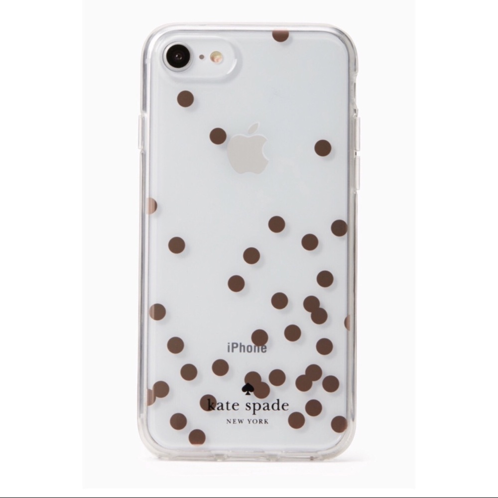 Kate Spade confetti rose gold foil iPhone 7/8 case